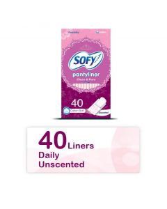 Sofy Clean & Pure Unscented Panty Liner 34+6 Free Pads