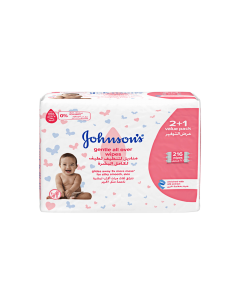 Johnson's Gentle All Over Baby Wipes Pack of 2+1 Free 216 Wipes