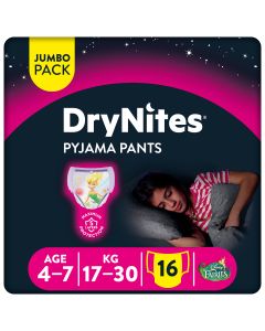DryNites 4-7 YEARS JUMBO Girl 16 Pants