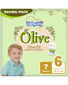 BabyJoy Olive Tape, Size 6 Junio XXL , Saving Pack, 16-25Kg, 7 Count