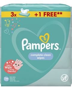 Pampers Complete Clean, (3+1) Free, 256 Wet Wipes