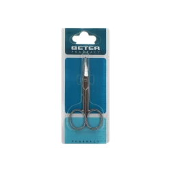 Beter Chrome Plated Curved Manicure Scissors 9Cm