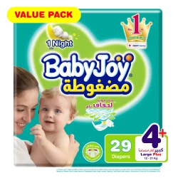 Babyjoy Compressed Diamond Pad Size 4 Large 10-18 Kg 29 Diapers