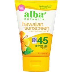 ألبا بوتانيكا لوشن واقي شمس بالشاي الأخضر SPF 45 ١١٣ جم