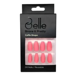 Belle Press On Nails-(Barbie) Matte Light Fuchsia