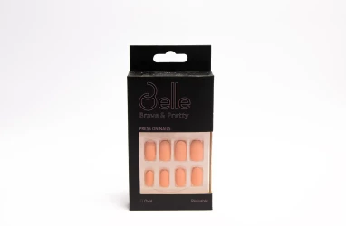 Belle Press On Nails -(Peach) Matte Apricot