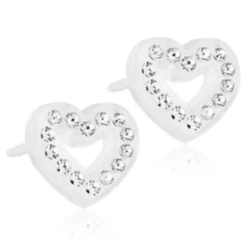 Blomdahl Earrings Brilliance Heart Hollow Crystal Mp