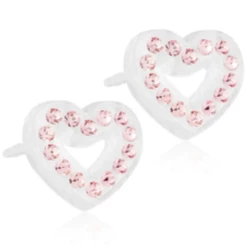 Blomdahl Earrings Brilliance Heart Hollow Rose Mp