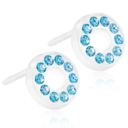 Blomdahl Earrings Brilliance Puck Hollow Aqua Mp