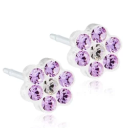 Blomdahl Earrings Daisy Violet Crystal Mp