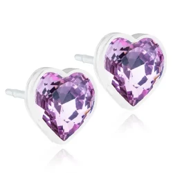 Blomdahl Earrings Heart Light Amthyst Mp