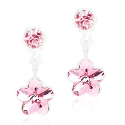 Blomdahl Earrings Pendant Flower Light Rose Mp