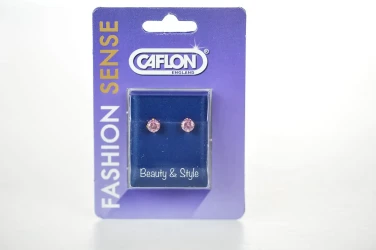 Caflon Earring Cubic Zirconia Pink 1 Pair