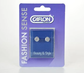 Caflon Earring Cubic Zirconia Pink 1 Pair