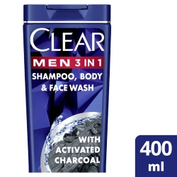 Clear For Men 3In1 Shampoo Body andFace Wash 400 ML