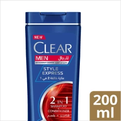 Clear Men'S Style Express 2 In 1 Soft and Shine Shampoo 200 ML
