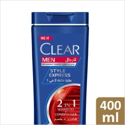 Clear Men'S Anti-Dandruff 2 In 1 Style Express Shampoo 400 ML