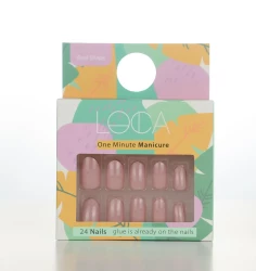 Loca Nails Pink Nude Oval Shape No.14