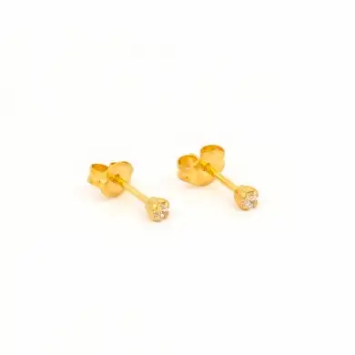 Studex Sensitive Fashion Earring S740 Gold Cubic Zirconia