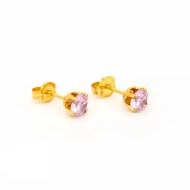 Studex Sensitive Fashion Earring S746 Gold Cubic Zirconia