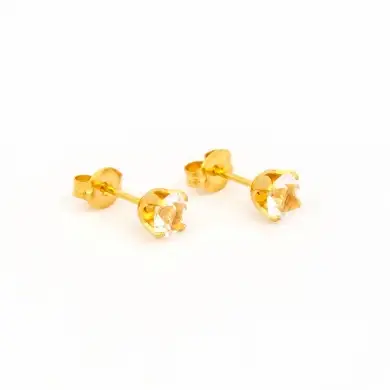 Studex Sensitive Fashion Earring S784 Gold Apr Crystal
