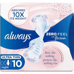 Always Daily Zero Feel Ultra Thin Night 10