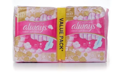 Always Sensitive Protection Super Wings 48 Sanitary Pads