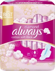 Always Sensitive Protection Super Wings 24 Sanitary Pads