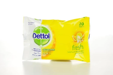 Dettol Wipes Antibacterial Fresh 20 Pcs 1 Kit