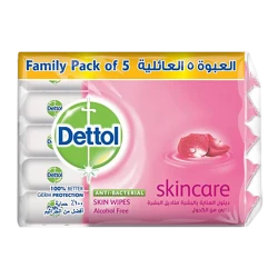 Dettol Ab Wipes Skincare 10 Pcs X 5 Family Pack