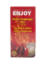 Enjoy Warm Chalenger 5 In 1 Condoms 12 Pcs