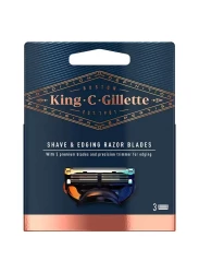 Gillette King C Shave and Edg Razor Blades 3 Pcs Sp Edit 5902