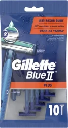 Gillette Blue Ii Plus Menâ€™S Disposable Razors 10 Pack