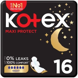 Kotex Maxi Protect Thick Pads Overnight Protection Sanitary Pads With Wings 16 Sanitary Pads