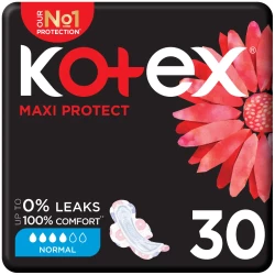 Kotex Maxi Protect Thick Pads Normal Size Sanitary Pads With Wings 30 Sanitary Pads