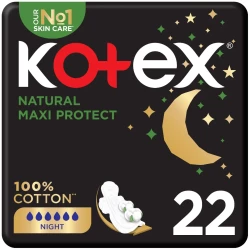 Kotex Maxi Thick Night W Wings Cotton 6 X 22 Pads