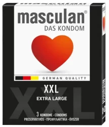 Masculan Condoms Xxl Black 3 Pcs