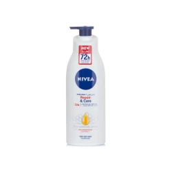 NIVEA Body Lotion for Very Dry Skin, Repair & Care, with Deep Moisture Serum and Dexpanthenol, 72H Relief from Dry & Tight Skin, 400ml