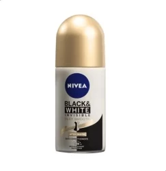 NIVEA Black & White Invisible Silky Smooth, Antiperspirant for Women, Roll-on 50ml