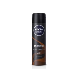 NIVEA MEN DEEP Black Carbon Espresso, Antiperspirant for Men, Antibacterial, Spray 150ml