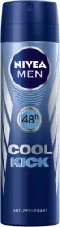 NIVEA MEN Cool Kick, Deodorant for Men, Fresh Scent, Spray 150ml