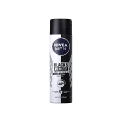 NIVEA MEN Black & White Invisible Antiperspirant Deodorant Spray, Original, 72H Active Protection, 5IN1, Anti-Odour, Sweat, Stains, Residues & Irritation, 150ml