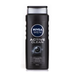 NIVEA MEN Active Clean Charcoal Shower Gel 3in1, Woody Scent, 500ml