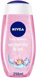 NIVEA Waterlily & Oil Shower Gel, Caring Oil Pearls, Waterlily Scent, 250ml