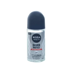 NIVEA MEN Silver Protect, Antiperspirant for Men, Antibacterial Protection, Roll-on 50ml