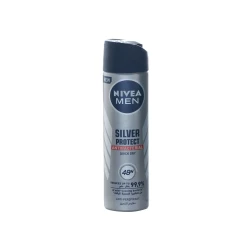 NIVEA MEN Silver Protect, Antiperspirant for Men, Antibacterial Protection, Spray 150ml