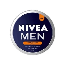 NIVEA MEN Fairness Creme, Face, Body & Hands, Fair & Even Skin Tone, Tin, 75ml