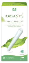Organyc Tampons W Cardboard Applicator Super Flow 14 Pcs