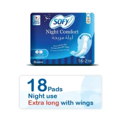 Sofy Night Comfort Sanitary Pads 18 Pads