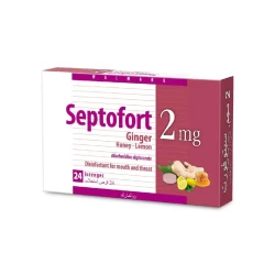 Septofort Ginger and Honey and Lemon Lozenge 2  MG 24 Pcs